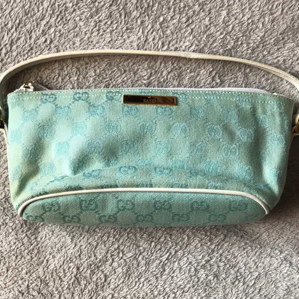 Authentic Gucci GG Monogram Pochette Canvas Bag